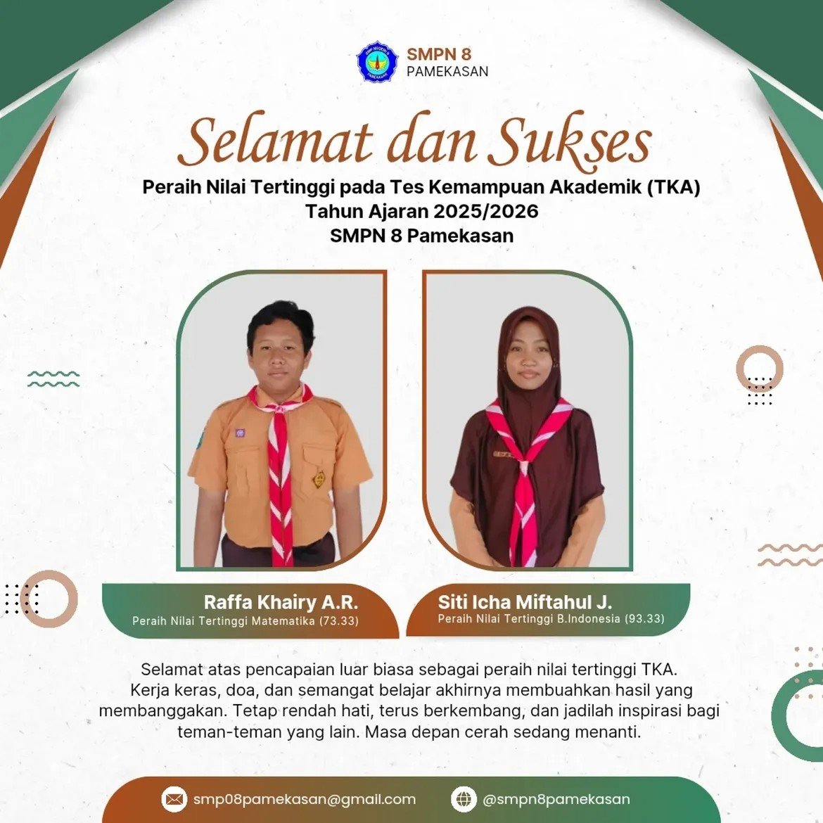 Peraih Nilai Tertinggi Tes Kemampuan Akademik (TKA) 2025/2026